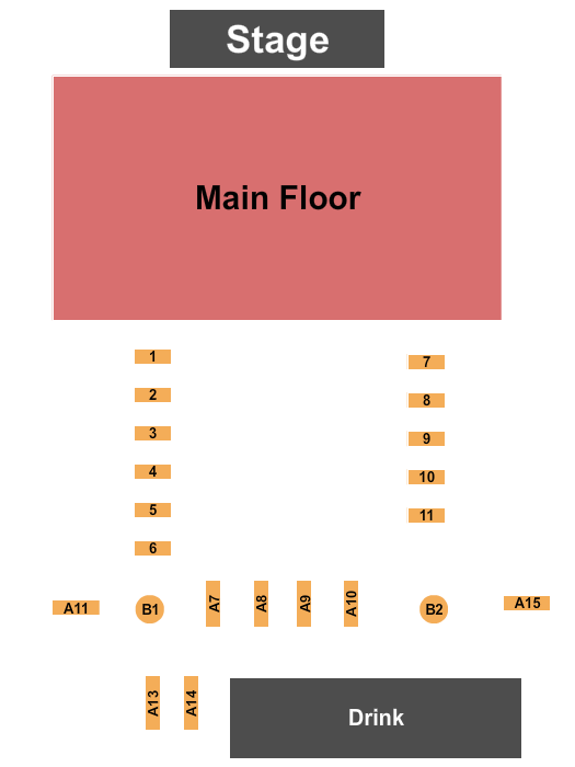 Melrose Ballroom Endstage GA Floor Seating Chart