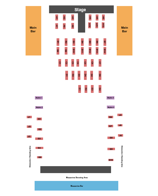 Melrose Ballroom Endstage Seating Chart