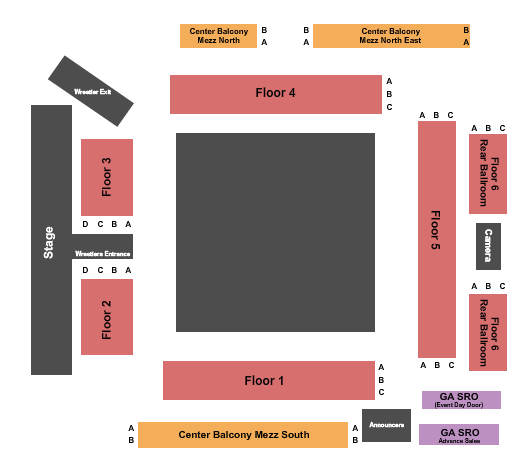 Melrose Ballroom Wrestling Seating Chart