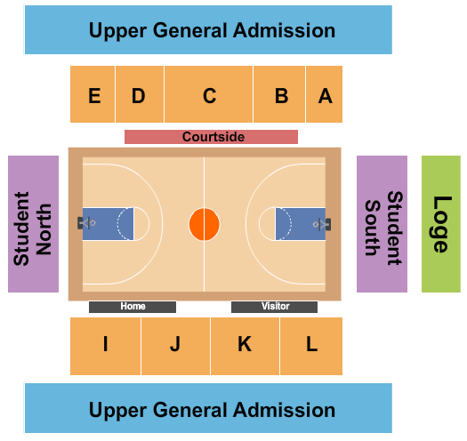 Memorial Athletic and Convocation Center Basketball Seating Chart