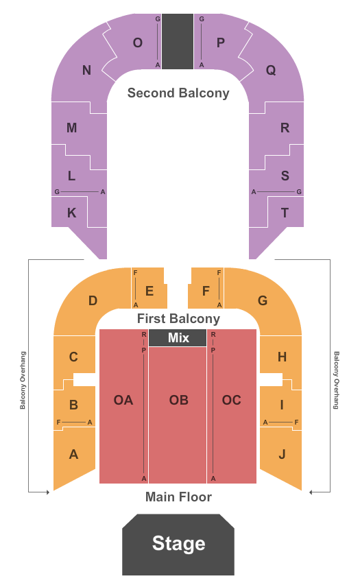 Memorial Auditorium - IA Full House Seating Chart