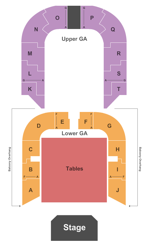 Memorial Auditorium - IA Tables Seating Chart