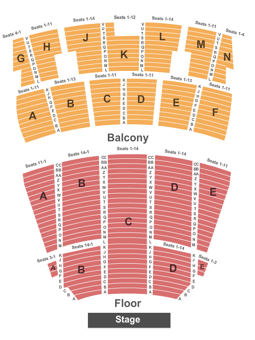 Memorial Auditorium - TX Seating Chart