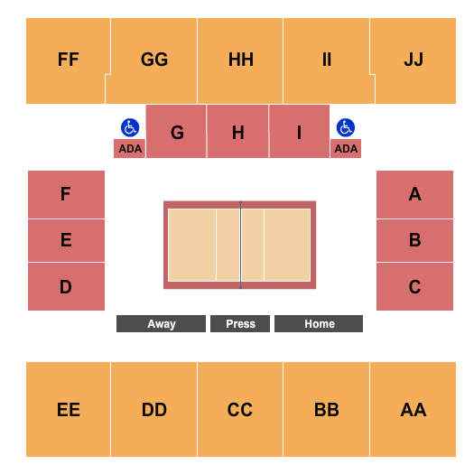 Memorial Gym at UTEP Volleyball Seating Chart
