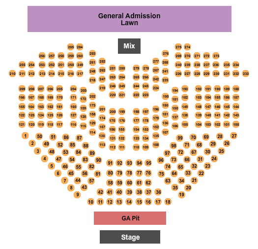 Memphis Botanical Garden Endstage Tables - GA Lawn Seating Chart