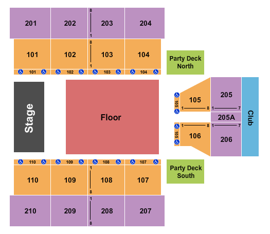 Oshkosh Arena Endstage GA Floor Seating Chart
