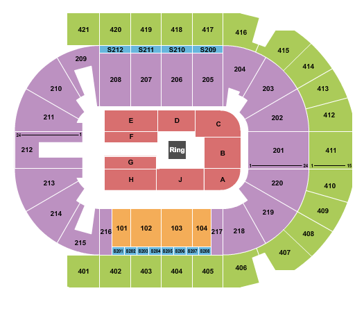 Uber Arena WWE Seating Chart