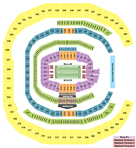 Mercedes-Benz Stadium Football - Peach Bowl 2 Seating Chart