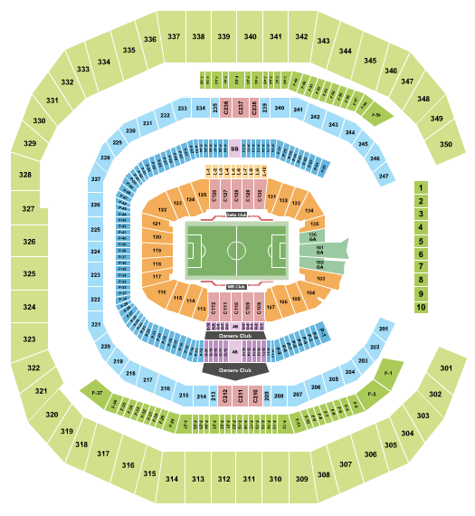 Mercedes-Benz Stadium MLS All Star Game Seating Chart