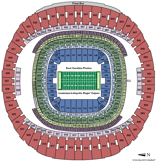 Caesars Superdome New Orleans Bowl Seating Chart