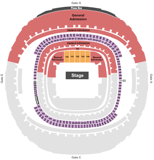 Caesars Superdome Bayou Classic Battle of the Bands Seating Chart
