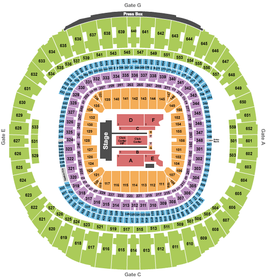 Caesars Superdome Beyonce & Jay Z Seating Chart