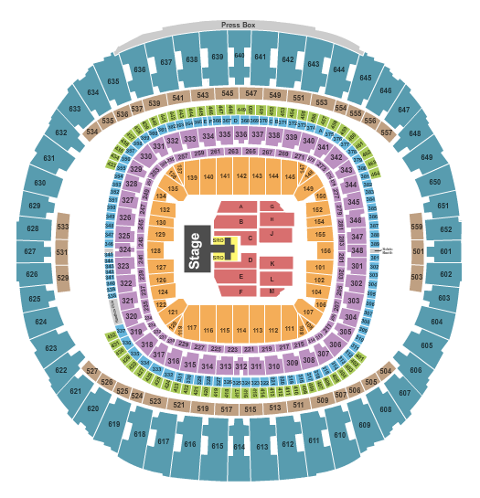 Caesars Superdome SuperFest Seating Chart