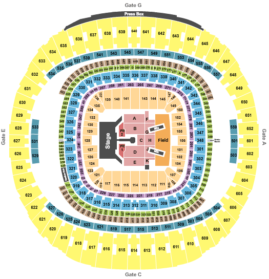 Caesars Superdome The Rolling Stones Seating Chart