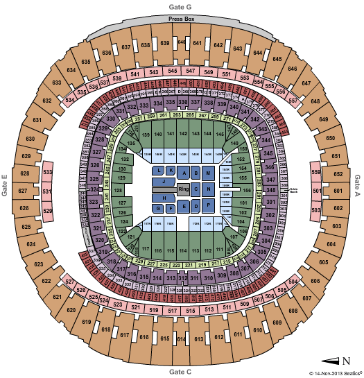 Caesars Superdome Wrestlemania Seating Chart