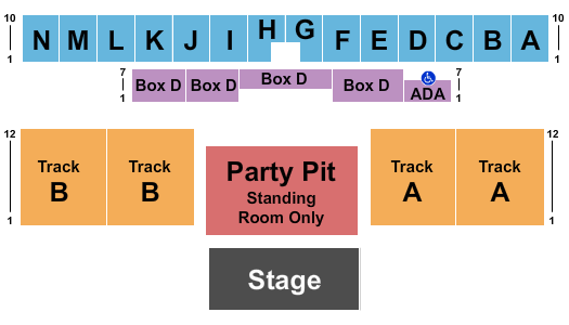 Mercer County Fair Endstage w/ Party Pit Seating Chart