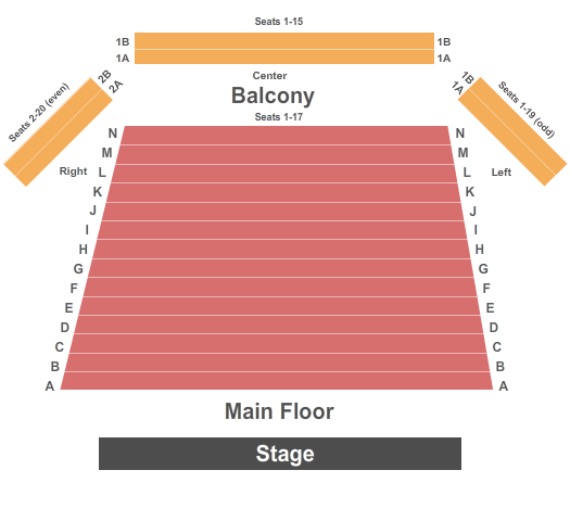 Mercury Theater - IL End Stage Seating Chart