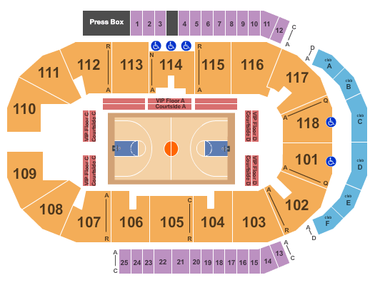 Meridian Centre Basketball Seating Chart