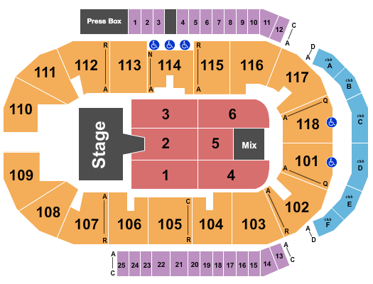 Meridian Centre Hedley Seating Chart