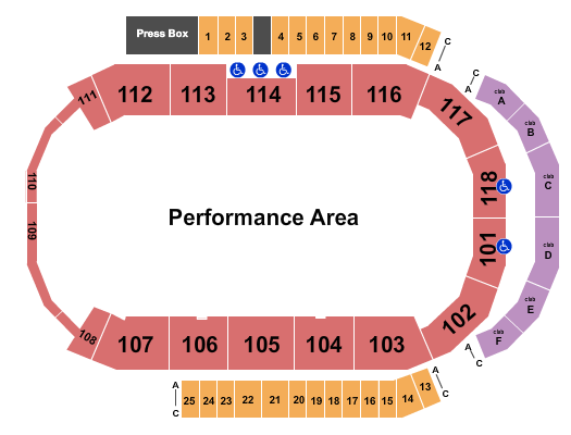 Meridian Centre Performance Arena 2 Seating Chart