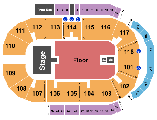 Meridian Centre Sum 41 Seating Chart
