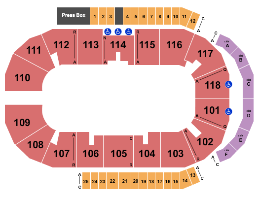 Meridian Centre Summer Games Seating Chart