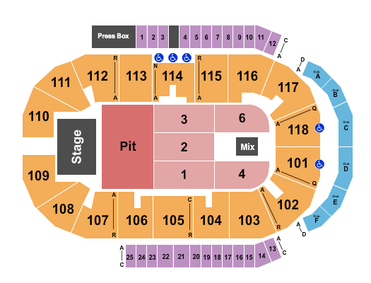 Meridian Centre The Offspring Seating Chart