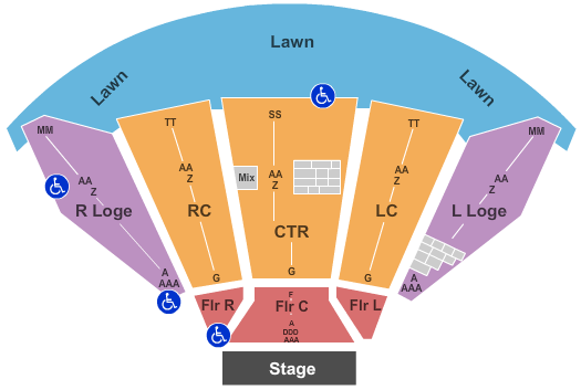 Merriweather Post Pavilion Reserved Seats Seating Chart