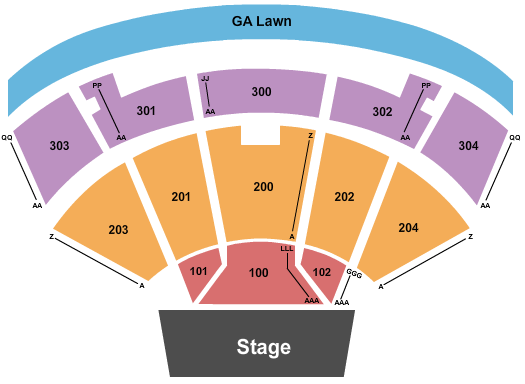 Merriweather Post Pavilion Seating Map