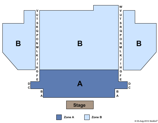 Merry-Go-Round Playhouse End Stage Zone Seating Chart