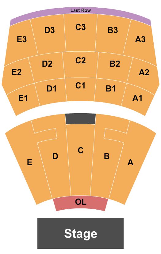 seating chart for Mershon Auditorium - End Stage - eventticketscenter.com