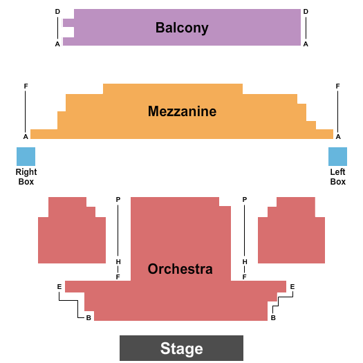 Mertz Theatre at Asolo Repertory Theatre End Stage Seating Chart