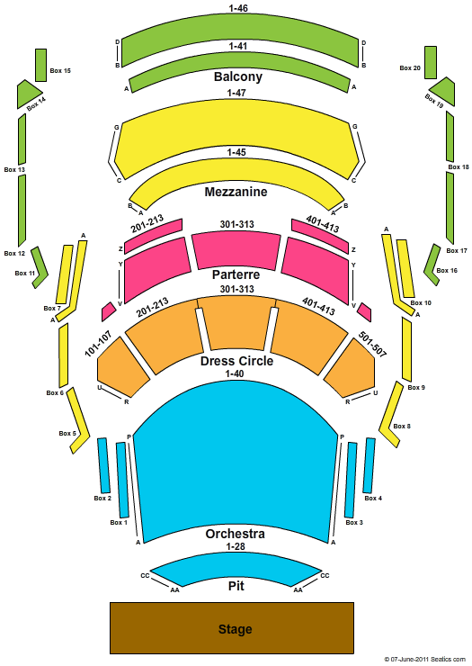 Mesa Arts Center - Ikeda Theater End Stage Seating Chart