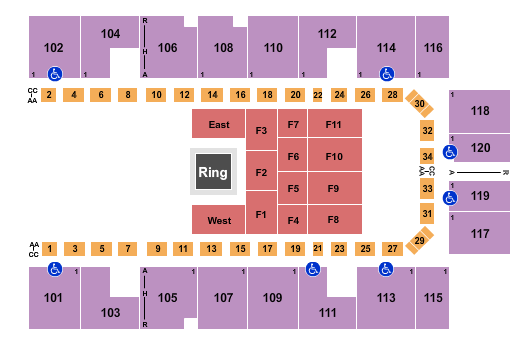 Mesquite Arena Boxing Seating Chart