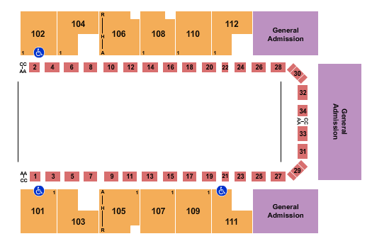Mesquite Arena Open Floor Seating Chart