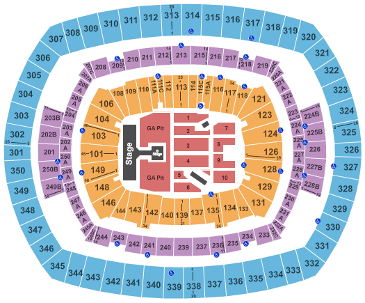 MetLife Stadium AC/DC Seating Chart