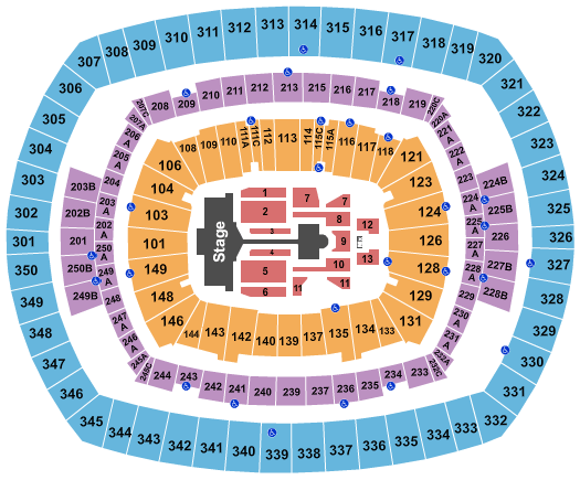 MetLife Stadium BTS Seating Chart