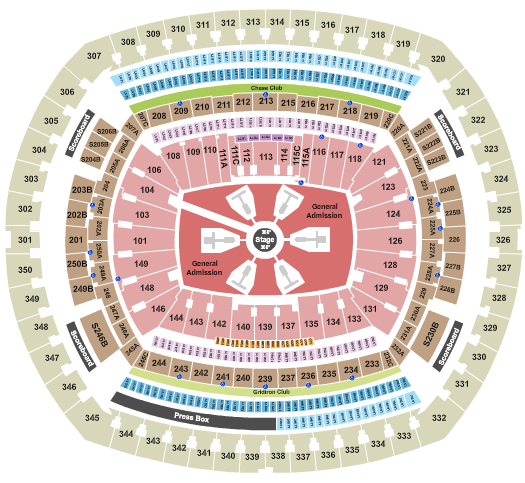 seating chart for MetLife Stadium - Ed Sheeran - eventticketscenter.com