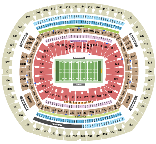 MetLife Stadium Football - HBCU Seating Chart