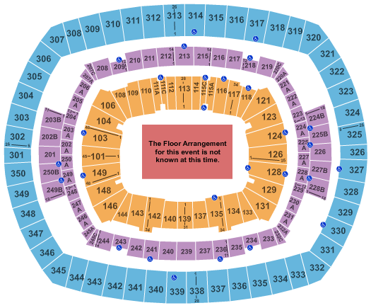 MetLife Stadium Generic Floor Seating Chart