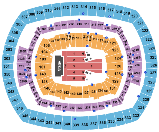 MetLife Stadium Guns N Roses Seating Chart