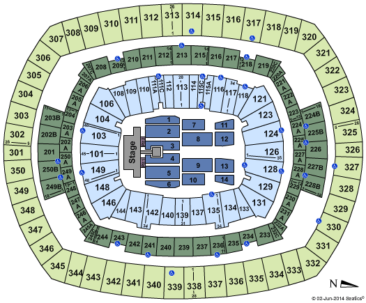 MetLife Stadium Jay-Z and Beyonce Seating Chart