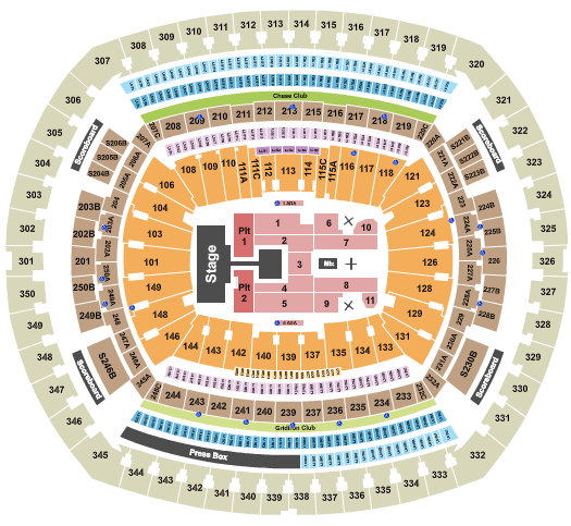 MetLife Stadium KBS Seating Chart