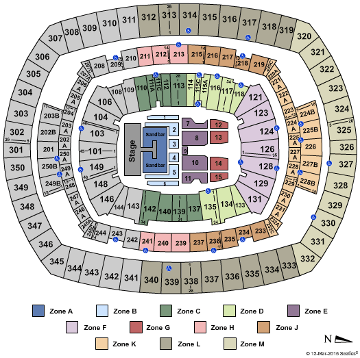 MetLife Stadium Kenny Chesney Int Zone Seating Chart