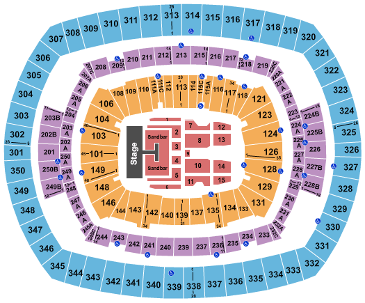 MetLife Stadium Kenny Chesney Seating Chart