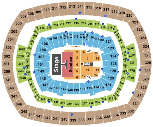 At T Stadium Kenny Chesney Seating Chart