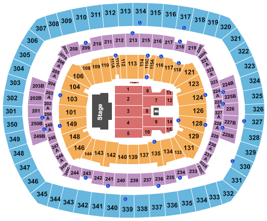 MetLife Stadium Los Bukis Seating Chart