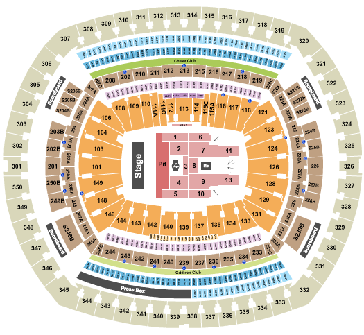 MetLife Stadium My Chemical Romance Seating Chart