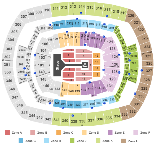 MetLife Stadium One Direction Int Zone Seating Chart