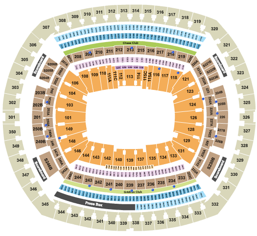 MetLife Stadium Open Floor Seating Chart